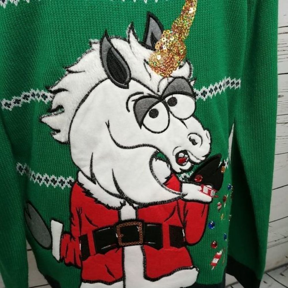 Jolly Sweater Unicorn Candy Christmas Sweat - Picture 5 of 8